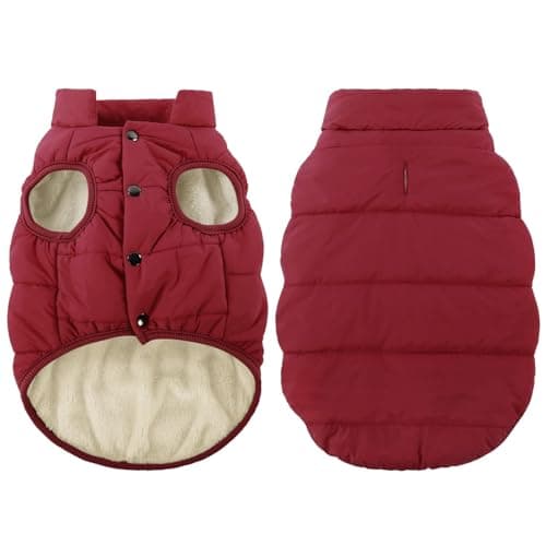 ASENKU Abrigo para Perro Pequeño Mediano Grande Impermeable Chaleco de Invierno para Perros Resistente al Viento, Chaqueta para Perro Ropa Perros con Forro Polar