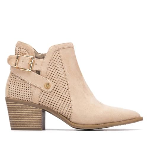 XTI - Botas Camperas Mujer Beige - Calzado Cómodo y Versátil - Moda casual - Modelo 14526502 (Talla 37)