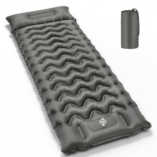 PHYSEN Esterilla Camping Autohinchable - Colchón Inflable con Bomba Impermeable y Correas 360° para Exteriores, Playa, Coche y Autocaravana