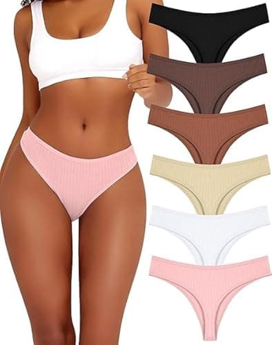 ALL OF ME Pack de 6 tangas de algodón para mujer, ropa interior sexy, lencería para mujer, bragas de algodón, ropa interior, tangas, paquete múltiple S-XL, XS
