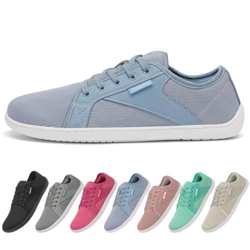 SAGUARO Zapatillas Barefoot Hombre Mujer Calzado Minimalistas Transpirable y Antideslizante Zapatos Descalzos Casuales Zapatillas de Trail para Caminar Gimnasio, Luck Ⅰ, Azul, 36 EU