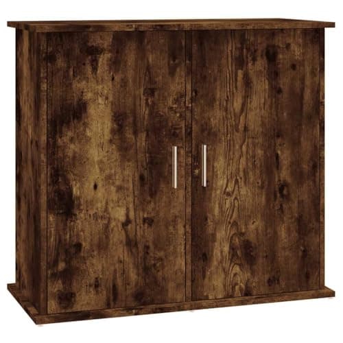 vidaXL Soporte de Acuario Madera ingeniería Roble Ahumado 81x36x73 cm, Mueble para pecera, Armario para Acuario, Soporte de Madera para pecera