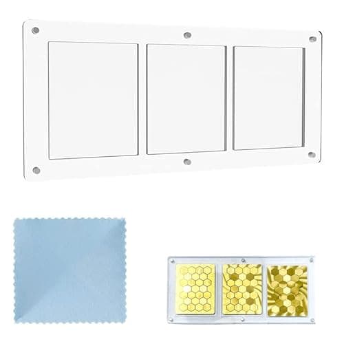 Marco Acrílico con Cierre Magnético Para Tarjetas de Colección. Funda para Cartas Coleccionables Pok. Expositor Transparente Para Cartas de Intercambio con Protección UV y Paño de Limpieza