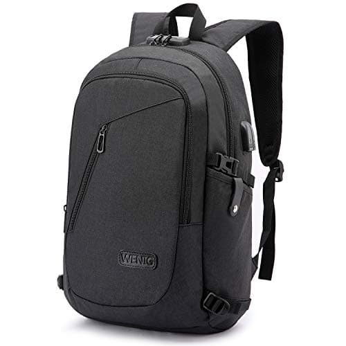 Mochila Hombre Mochila Antirrobo Impermeable,Mochila Ordenador Portatil 15.6 Pulgadas Mochila Portatil con Puerto USB,Mochila Backpack Bolsa para Negocio Trabajo Diario Viaje Escolares,Negro
