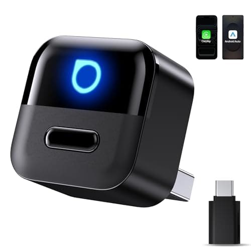 OTTOCAST Mini Pico 2026 Adaptador Inalámbrico CarPlay y Android Auto, Botón Inteligente, 5-8s Conexión Automática, USB-A/C, Actualización OTA, Conexión con Cable a Inalámbrica (iOS 10+/Android 11+)