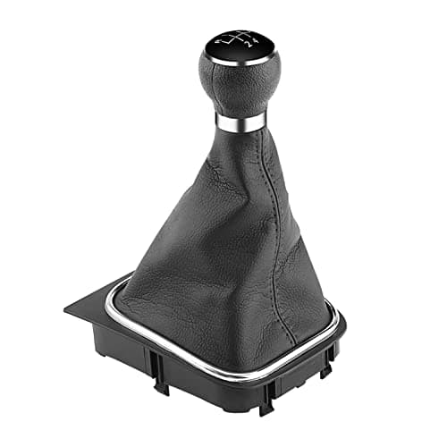 BOROCO Pomo Palanca de Cambios, 5 Velocidades Funda Palanca Cambio de Marchas Cubierta de Bota para 6 MK5 MK6 2005-2014