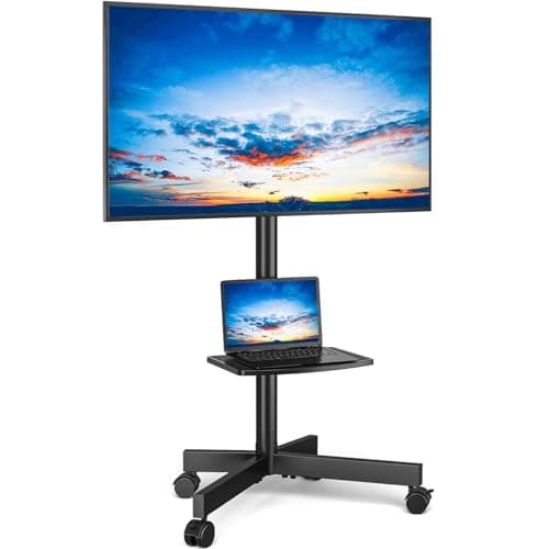 RFIVER Soporte TV Ruedas para Television de 27 a 60 Pulgadas - Soporte TV Pie Móvil con +5/-2° Inclinación & Altura Ajustable | MAX Vesa 400x400mm 40 KG