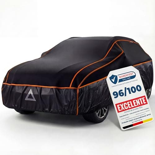 Upgrade4cars Funda Coche Exterior Anti-Granizo Version 2026 | Lona de Tapar para Verano & Invierno UniversalSuv - SL (480 × 195 × 150 cm)