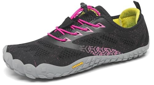 SAGUARO Hombre Mujer Minimalistas Zapatillas de Trail Running Ligeras y Respirable Zapatos Descalzos Gym Playa Calzado de Deportes Acuaticos para Correr Senderismo, Rojo 38 EU