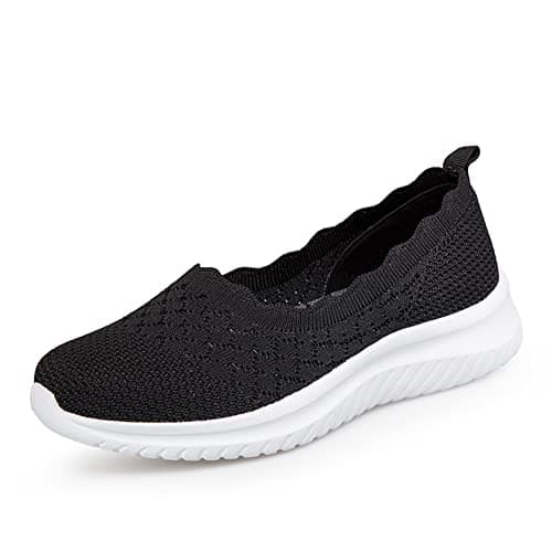 Mujer Zapatillas Deportes Resistentes al Desgaste Fitness Walking Training Shoes Zapatillas Deportivas Casual Sneakers,Negro,40EU