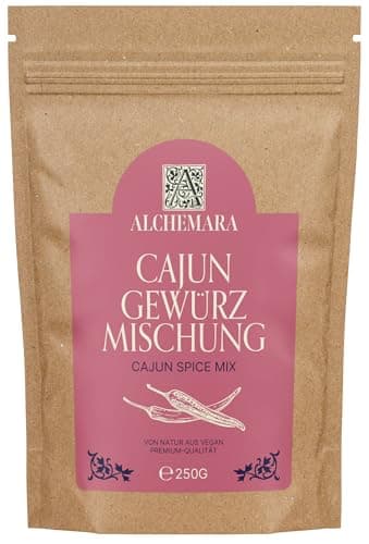 Mezcla Cajún Alchemara (250g) – Mezcla de Especias Cajún – Especias Suavemente Secadas Ideales para Cocinar – Especias Aromáticas
