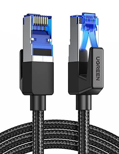 UGREEN Cable de Red Ethernet Cat 8 Lan 40Gbps 2000MHz Trenzado con Conector RJ45, Compatible con Steam Deck PS5 PS4 Xbox X/S PC TV Box Router Servidor NAS, 2 Metros