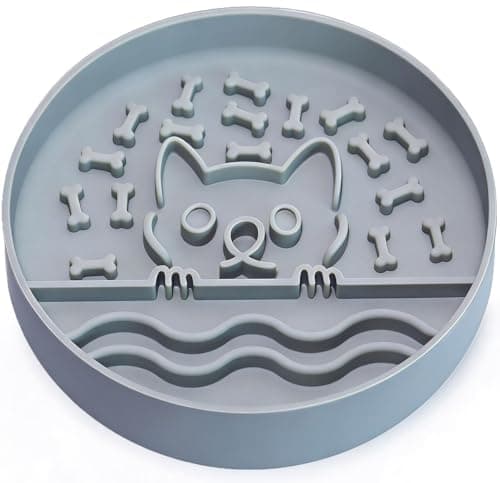 Zonopy Cuenco de alimentación lenta para perros con base antideslizante, cuenco de silicona con diseño único, cuenco de alimentación lenta para todo tipo de perros y gatos, alimentación lenta