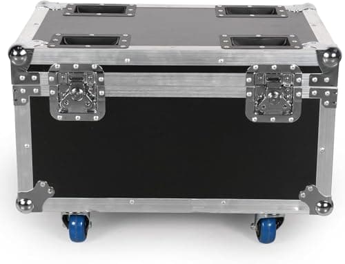 180 W Par LED RGBW Flight Case, Carcasa rígida, piel, 62,5 x 41 x 45,5 cm, 15,3 KG, con ruedas