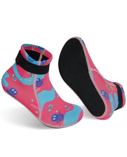 Gogokids 3mm Calcetines de Neopreno para Niño y Niña, Calcetín Antideslizante Térmico, Idea para Buceo, Surf, Playa, Natación, Rafting y Parques Acuáticos