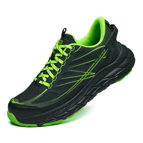 RUGNOR Zapatos de Seguridad para Hombre Mujer Zapatillas de Trabajo Ligero Comodo Transpirable Calzado de Seguridad Antideslizantes con Puntera de Acero