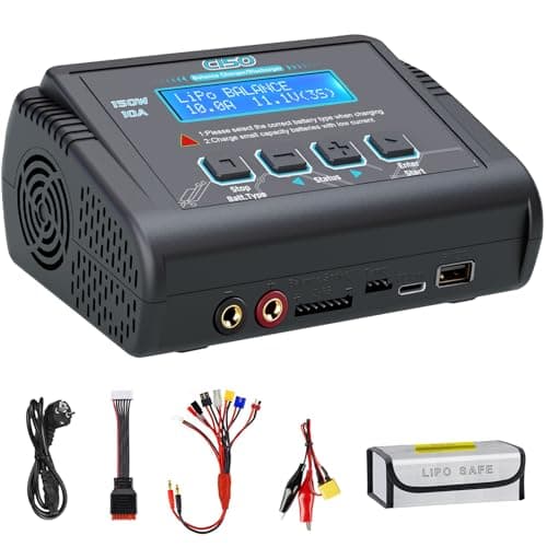 Haisito Cargador de Balance Descargador 150W 10A AC/DC Multifuncional para NiCd Li-Ion Life NiMH LiHV PB Batería Inteligente