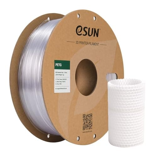 eSUN Filamento PETG 1.75mm, Impresora 3D Filamento PETG, Precisión Dimensional +/- 0.05mm, 1KG Carrete (2.2 LBS) para Filamento de Impresión 3D, Natural