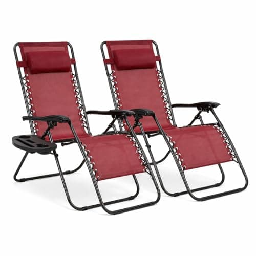 Pack 2 Tumbonas o Sillas de Exterior Plegables para jardín | Playa | Piscina o Terraza | Hamacas Reclinables Camping con Portavasos y Reposacabezas | Hasta 150kg | Silla plegable playa o Tumbona