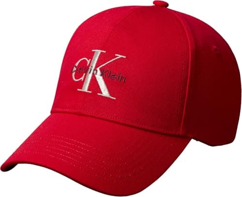 Calvin Klein Monologo Embroidery Baseball Hat Lv04K5026G Tapa, Red (Adrenaline Rush), Talla única para Mujer