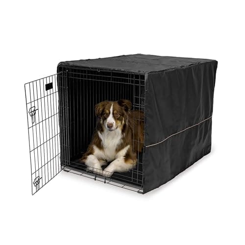MidWest Homes for Pets - Funda para jaula de perro grande, poliéster negro, funda de privacidad para perrera para jaulas de 106 cm, lavable a máquina, reduce los ladridos y la masticación