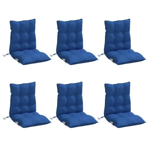 vidaXL Cojines para Silla Respaldo bajo 6 uds Tela Oxford Azul Real