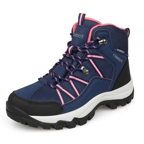 riemot Zapatos Senderismo para Mujer, Botas Montaña Transpirables, Calzado Trekking Impermeable, Adecuados para Viajes al Aire Libre Marina 37 EU