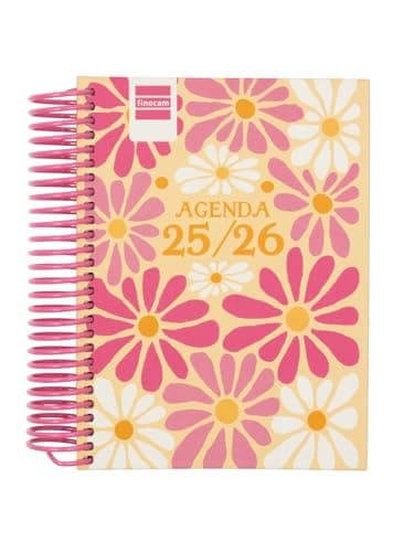 Finocam - Agenda Diva Curso 2025 2026 1 Día Página Septiembre 2025 - Junio 2026 (curso lectivo) + Julio y Agosto resumidos Spring Portugués