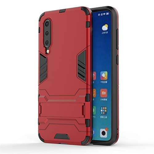 Xiaomi Mi 9 SE Funda, CHcase 2in1 Armadura Combinación A Prueba de Choques Heavy Duty Escudo Cáscara Dura PC + Suave TPU Silicona Rubber Case Cover con soporte para Xiaomi Mi 9 SE -Red