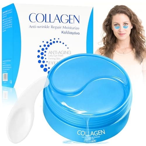 60 PCS Parches Colágeno Parches Ojos,Atenuar Las Ojeras y Las Bolsas De Los Ojos y Mejorar Las LíNeas Finas,Hidratante Anti Edad,y Hacer Que La Piel De Esté Firme,Hidratada
