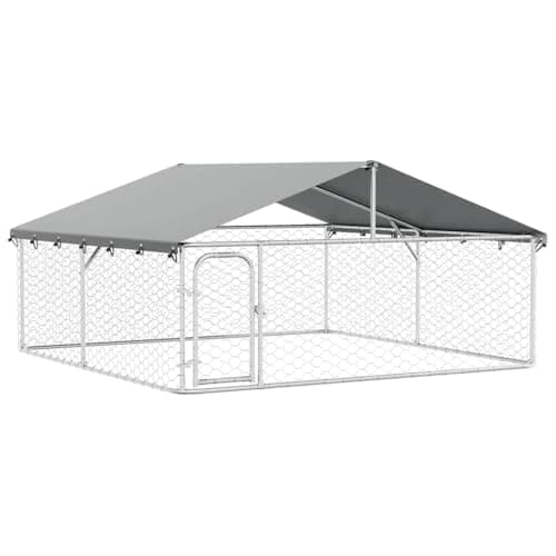 vidaXL Perrera de Exterior con Techo 300x300x150 cm Jaula Cachorro Mascota