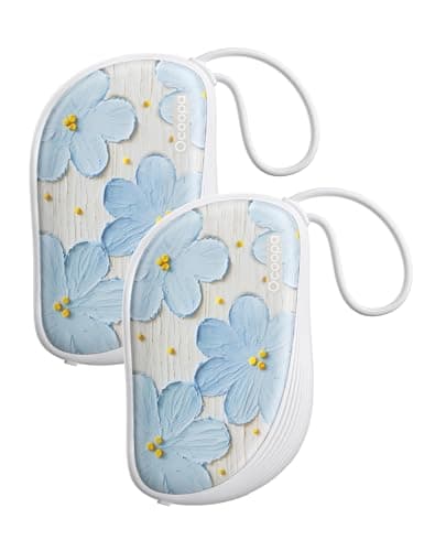 OCOOPA Calentador de Manos Recargables 2 Unidades, Diseño Inspirado en Peine, Calienta Manos Eléctrico USB 4000mAh, Ultrafino 1,5 cm, para Guantes y Bolsillos, Mujer, UT5 Sway