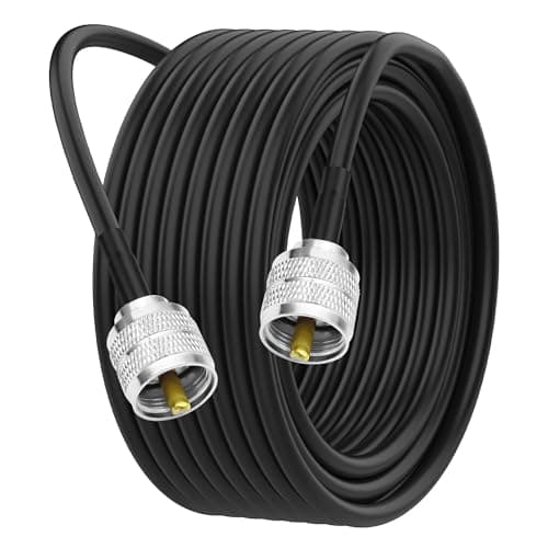 XMSJSIY PL259 UHF RG58 UHF Cable coaxial macho a macho, baja pérdida, antena coaxial, cable de ampliación para radio HAM, analizador de antena, carga maniquí, medidor SWR – 5 m