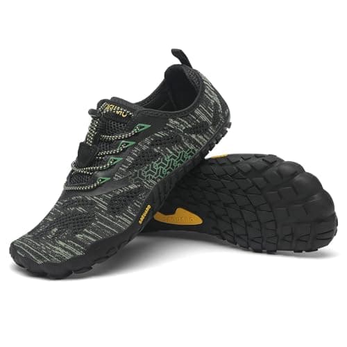 SAGUARO Barefoot Zapatillas de Trail Hombre Mujer Zapatos de Deporte Transpirable Antideslizante Calzado Minimalistas Verde 47 EU
