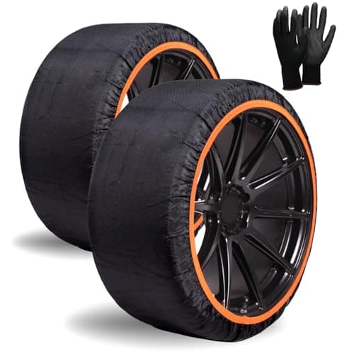 SNOWGO - Juego de 2 cadenas textiles para nieve - Talla XS a XXL - Homologado 16662-1 Europa - Adecuado para vehículos 4x4, vehículos eléctricos, furgonetas y vehículos comerciales <3,5T. (XL)