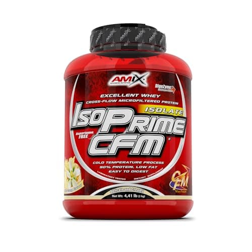 AMIX - Proteína Isolada Isoprime CFM, 2Kg - Gran Aporte de Aminoácidos - Contiene Enzimas Digestivas - Libre de Aspartamo, Proteínas para Aumentar Masa Muscular, Sabor Vainilla