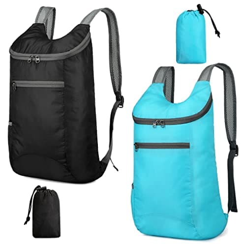 Feibmir 2 Mochilas Plegables Ultraligeras, Mochilas de Senderismo Resistentes al Agua, Mochilas Plegables Para, Viajes al Aire Libre, Camping, Escalada, Ciclismo, Senderismo