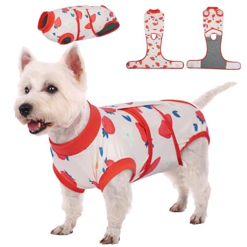 Kuoser Traje de recuperación para perros, trajes de recuperación quirúrgica para perros hembras y machos, chaleco suave para cachorros, body para perros después de la cirugía