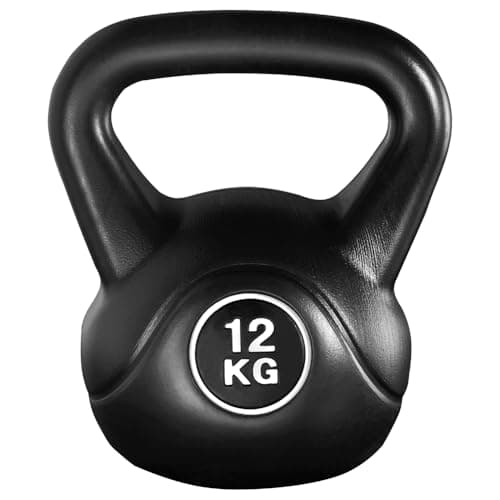 Yaheetech 12kg Kettlebell de Hormigón Pesa Rusa en Casa Gimnasio con Mango Ergonómico Antideslizante