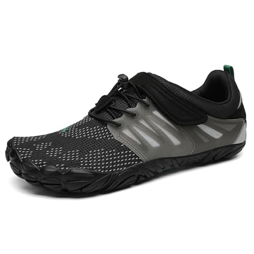 SAGUARO Barefoot Hombre Mujer Zapatillas de Trail Running Ligeras Cómodas Minimalistas Zapatos Descalzos, Negro Grisáceo 36