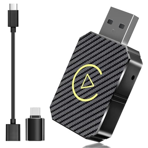 Adaptador Carplay Inalámbrico USB para iPhone, Car Play Dongle para Coche Compatible con iOS 10+ y 800+ Modelos después de 2016