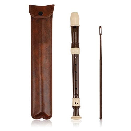 Descant Soprano Recorder Flauta Dulce Soprano 8 Orificios C Clave Barroco para Niños con Instrucciones de la Tabla de Digitación