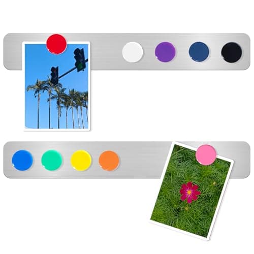 DUJEQM Pizarra Magnética Nevera/Pared - Tablero Magnético Autoadhesivo con 10 Imanes de Colores, Pizarra Pequeña Tablon de Anuncios Pizarra para Imanes, Pizarra Memo para Oficina Hogar Aula (2 Piezas)