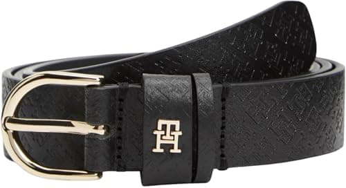 Tommy Hilfiger ESS Effortless 2.5 Go Mono Aw0aw18856 Cinturón Ajustable, Black (Black), 135 para Mujer