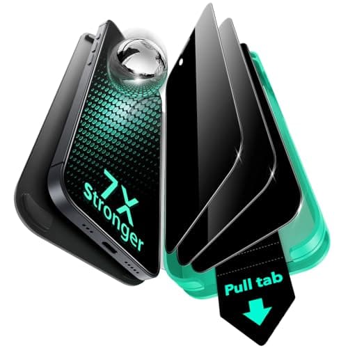 ESR Protector Pantalla con Privacidad para iPhone 16 Pro, Protector de Pantalla Privacidad Cristal templado 9H Antiespía, Sin Burbujas, Herramienta Instalación Fácil Mejorada