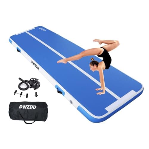 Dwzdd Gimnasia Air Matte Track, 3 m/4 m/5 m/6 m Esterilla de gimnasia para niños, colchoneta inflable Tumble Pista para el hogar/gimnasio/entrenamiento/animadora/agua