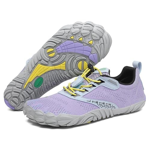 SAGUARO Zapatilla Minimalista Hombre Zapatillas de Trail Running Mujer Zapato Descalzo Lana Violeta Gr.37
