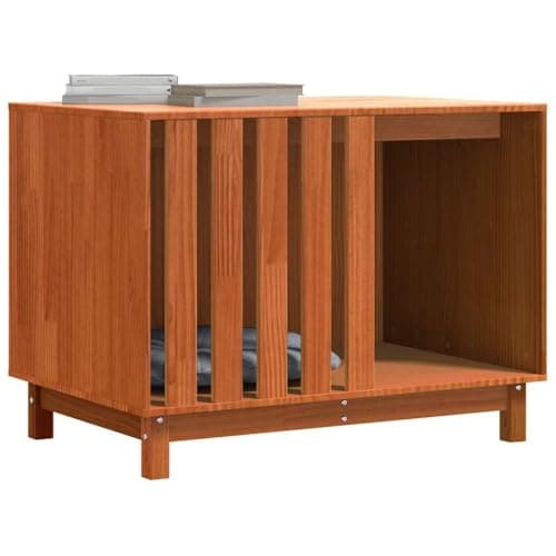 vidaXL Casa para Perros con Almacenamiento Marrón Cera 90 x 60 x 67 cm, Sala de Estar, casa para Perros Resistente, Refugio Moderno de Madera, kennels cómodos y Sencillos