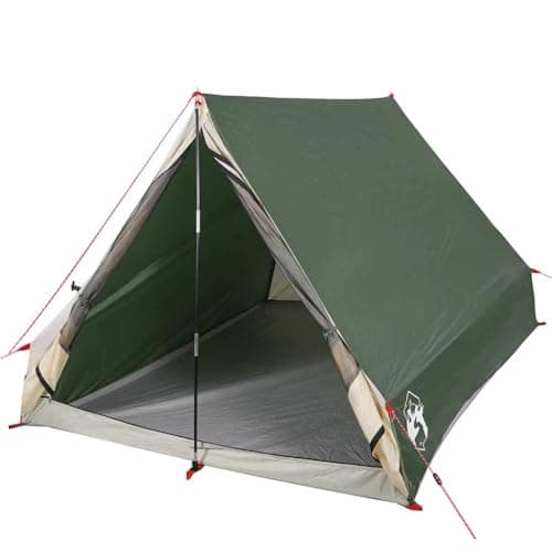 vidaXL Tienda de campaña Marco en A para 2 Personas Impermeable Verde