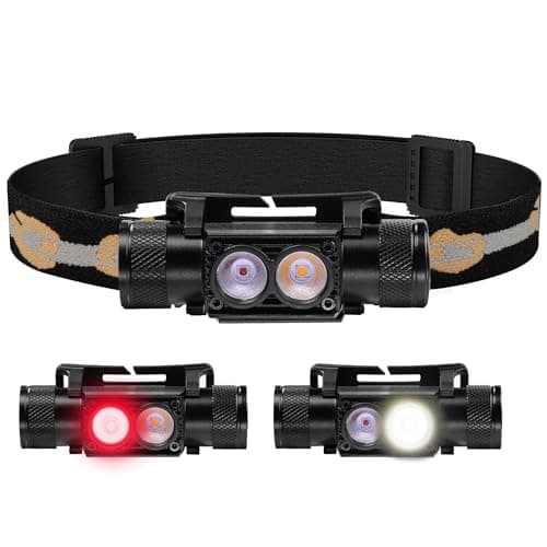 Sofirn D25LR/H25LR Linterna Frontal Luz Roja 660nm, 90 High CRI Linterna de Cabeza LED Recargable USB C, IPX6 Impermeable y Ligera para Correr, Pesca, Caza